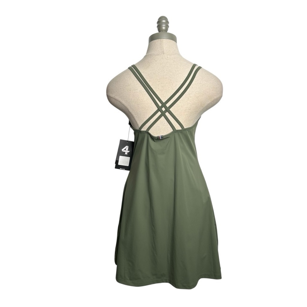 FourLaps Vitality Tennis Slim Fit Activewear Dress in Thyme Green Size Small - Picture 9 of 11